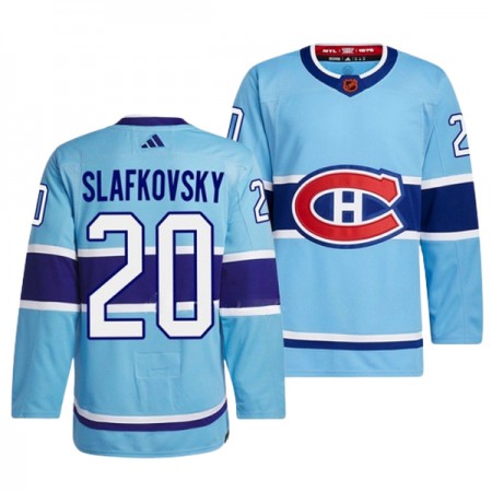 Montreal Canadiens tröja Juraj Slafkovsky 20 Adidas 2022-23 Blå Reverse Retro 2.0 Authentic - NHL Tröjor Herr